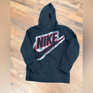 Nike Kids Black and Red Logo Hoodie